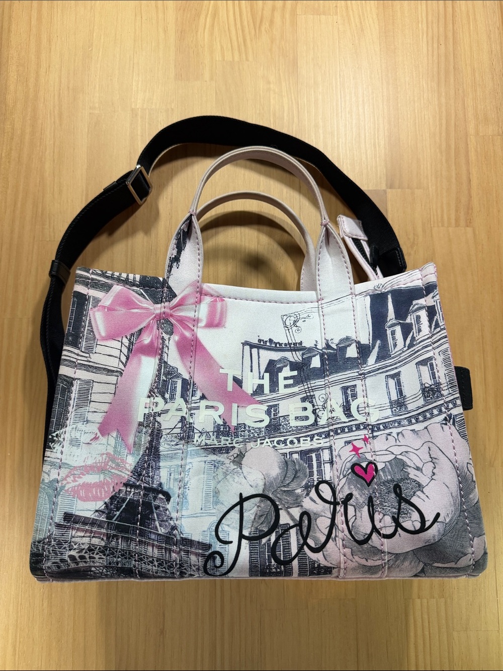 Marc Jacobs Paris-Print Canvas Tote